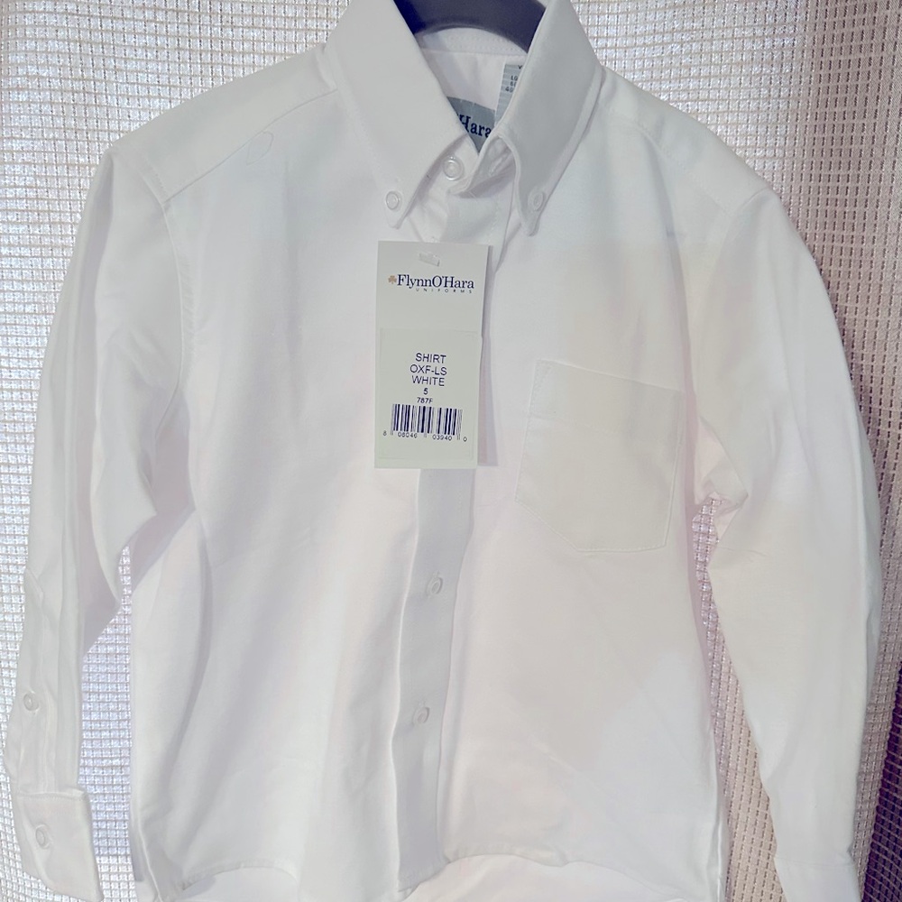 Flynn O’Hara Oxford Long Sleeve White Shirt